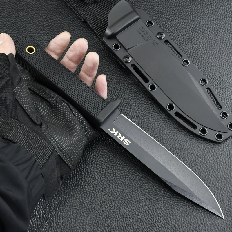 Bushcraft Knife Fixed - SKR ストレート固定刃 RN ガラス繊維ナイロン狩猟キャンプサバイバルフルーツナイフ屋外戦術 EDC マルチツール