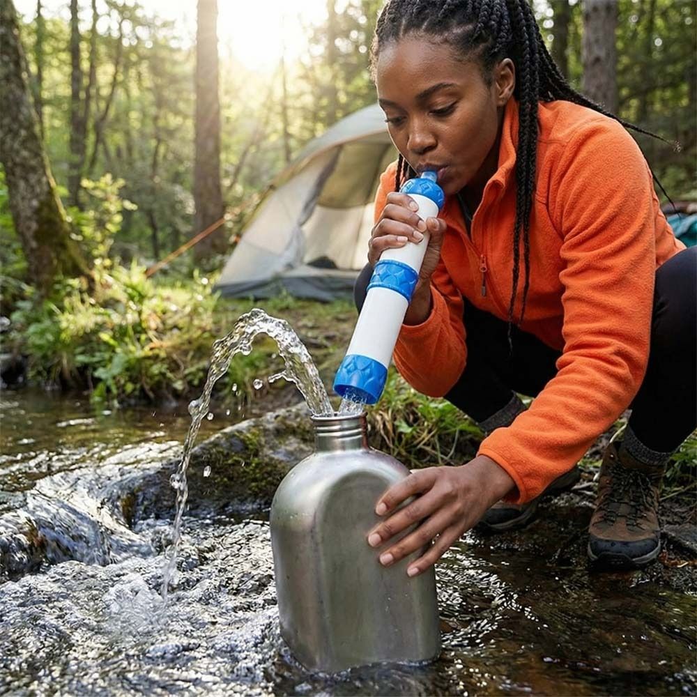 ミニミニ浄水ストロー、直接飲用可能な浄水ストロー、サバイバル - Water Purification Straw のレビューと価格