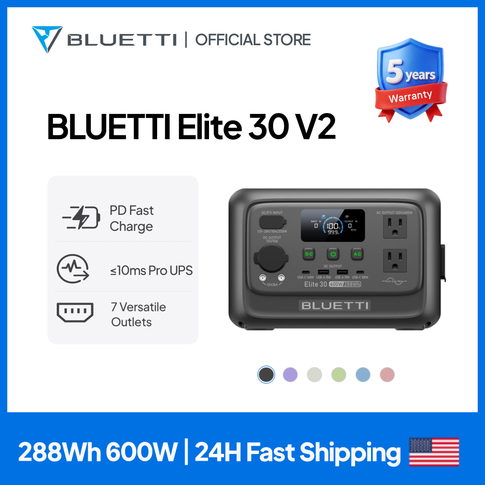 【リニューアル】BLUETTI Elite 30 V2 ポー - Solar Emergency Charger のレビューと価格