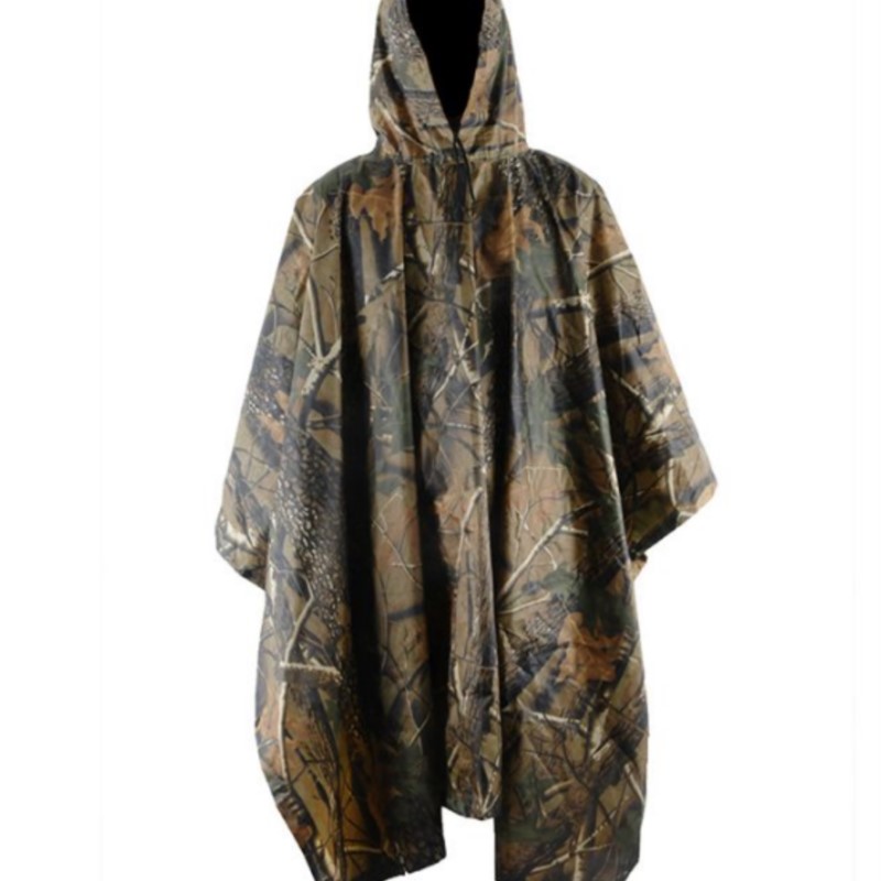 PVC/PU 迷彩戦術レインコートポータブル折りたたみ防水屋 - Emergency Poncho Rain のレビューと価格