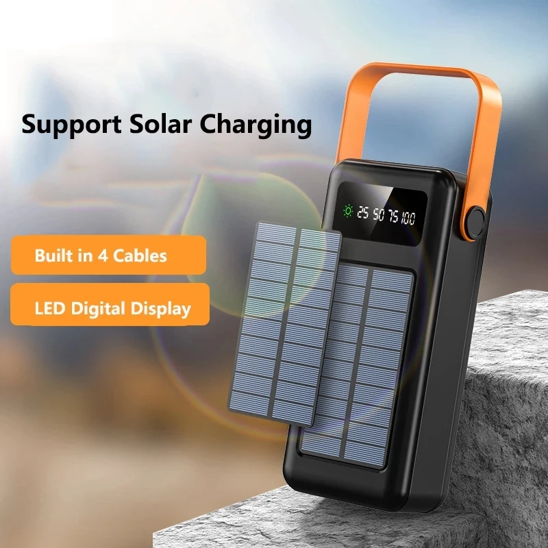 100000mAh パワーバンク ポータブル充電器 ソーラー - Solar Emergency Charger のレビューと価格