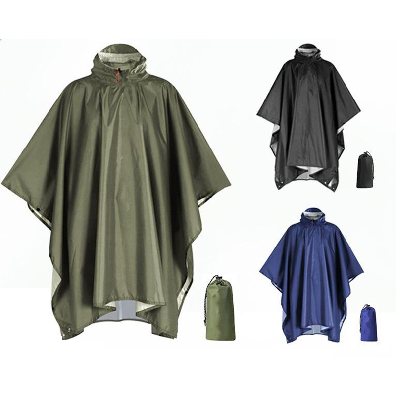 バックパッキング用ヘビーデューティレインポンチョ防水軽量大人 - Emergency Poncho Rain のレビューと価格
