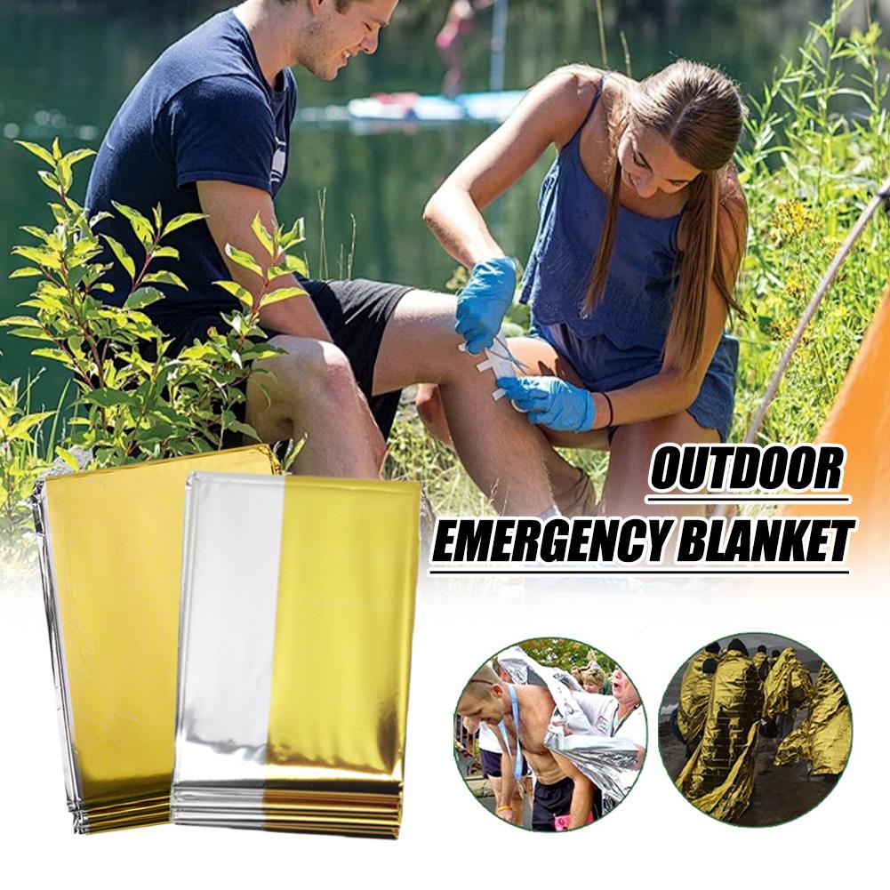 低体温症救助用救急キャンプキット、保温用アルミ箔、救命用保温 - Emergency Mylar Tent のレビューと価格