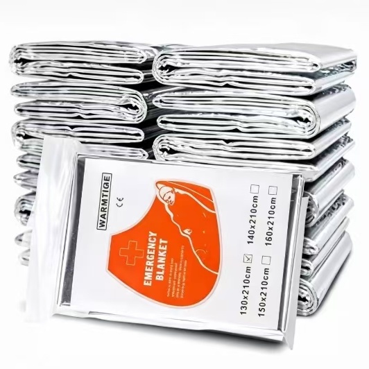 マイラー製緊急用保温ブランケット、シルバーフォイル製サバイバ - Emergency Mylar Tent のレビューと価格