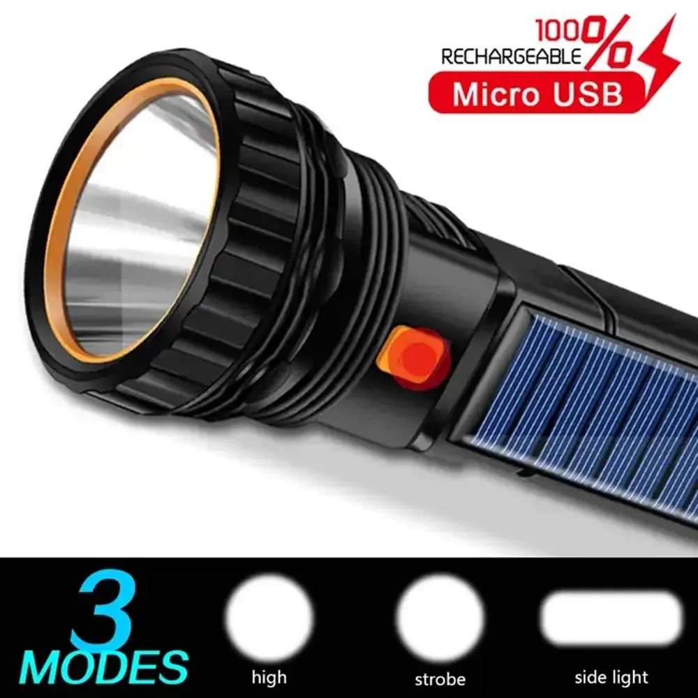 1PC 多機能ソーラー LED 懐中電灯屋外長距離トーチ緊急 - Solar Emergency Charger のレビューと価格